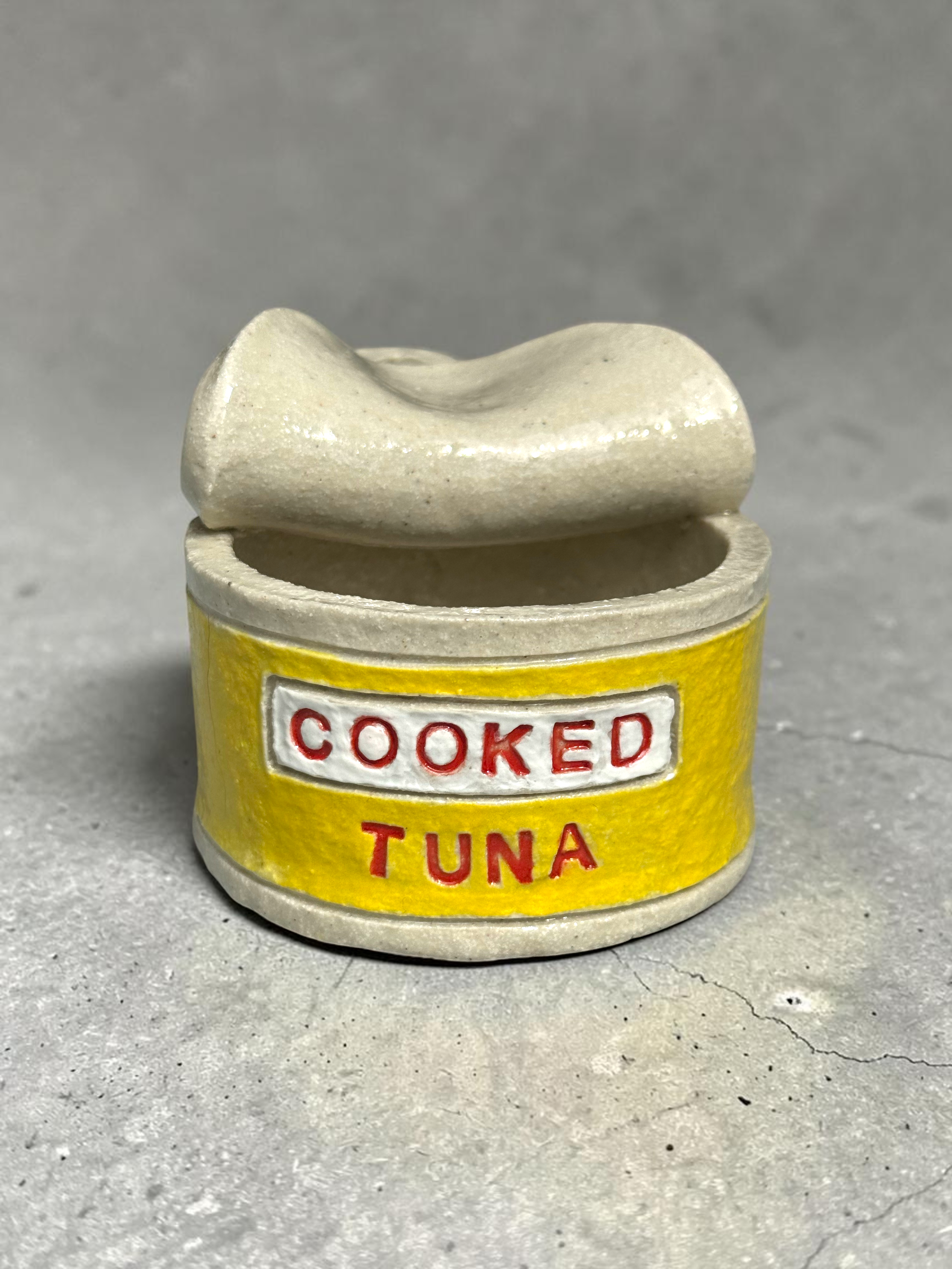 Cooked Tuna Can — Hand Built Ceramic Sculpture | Natural Finish